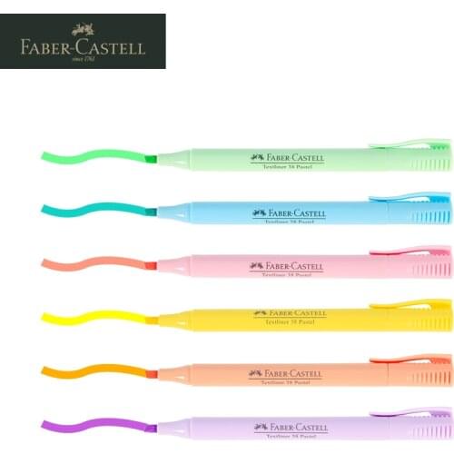 FABER CASTELL Macaron Colors Textliner Pastel Textmarker Highlighters Pen Fluorescent Hand Account Markers Painting Marker 1581