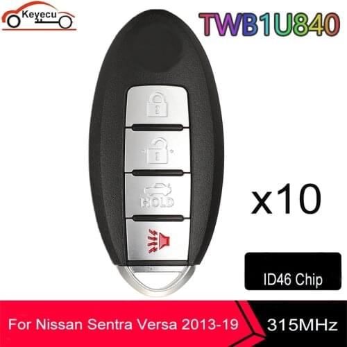 KEYECU 3x Smart Remote Key Fob 4 Buttons 315MHz for Nissan Sentra 2013-2019 Versa 2013-2018 Leaf 2013-2016 TWB1U840 CWTWB1U840