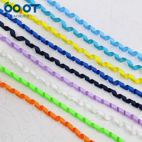 6MM 10Y Color Wave Lace Ribbon DIY Handmade Material Ribbed Belt Bow Rbbon Decoration L-20602-473