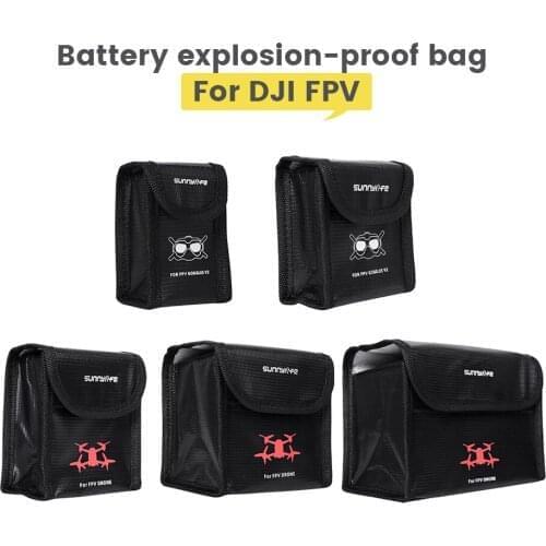 LiPo Safe Explosion-Proof Case for DJI FPV/Googles V2 Battery Protective Storage Bag Drone Intelligent Flight Battery Accessory