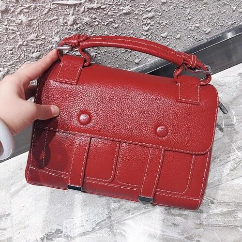 Genuine Leather Small Ladies Messenger Bags Female Casual Shoulder Crossbody Bags For Women Luxury Top-Handle Bags Sac A Main