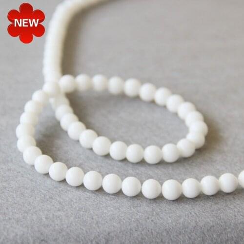 Min Order1) 6mm Fashion Natural White Onyx Beads Round Stone Loose Beads Accessory Parts 15inch Jewelry Making Design Wholesale