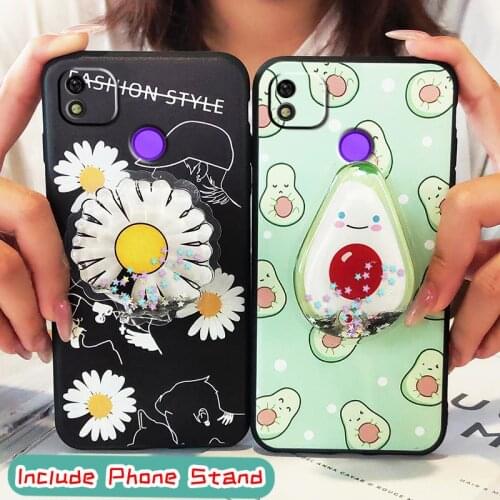 Soft Case Cover Phone Case For Tecno POP4 Shockproof For Girls Fashion Design Waterproof foothold