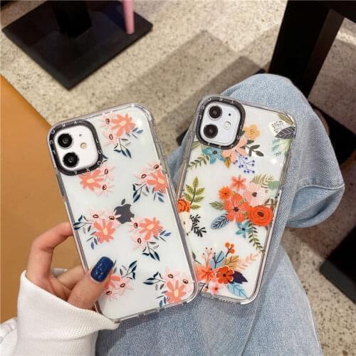 Fashion Transparent Flowers Soft Case For Xiaomi Redmi Note 9S Pro Max 9T 6A K20 K30 7s Note 8 Pro For Xiaomi Mi POCO M3 X2 10