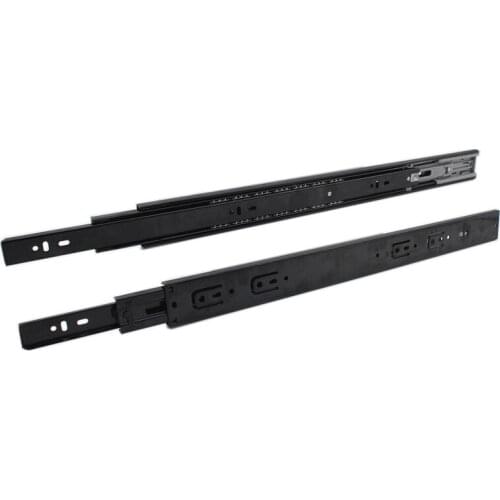 1Pair Soft Close Drawer Slides,3-Section Full Extension Thicken Mute Ball Bearing Metal Cabinet Drawer Slides Rails Length 400mm