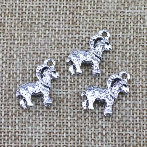 Newest 8Pieces 14*23mm Mixed Alloy Antique Silver Color Tibetan Antelope Charms Pendant Accessory For DIY Jewelry Making