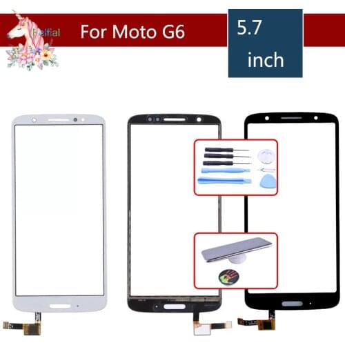 ORIGINAL Touchscreen For Motorola Moto G6 XT1925 XT1925-3 XT1925-5 Touch Screen Digitizer Front Glass Panel Sensor NO LCD 5.7"