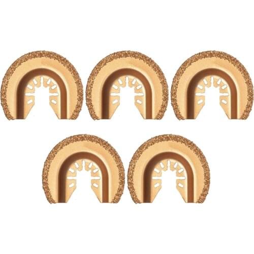 5Pcs Semicircular Oscillating Multifunctional Saw Blades for Chicago Makita Porter Cable Ridgid Ryobi