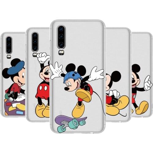 Cool Mickey Disney Mouse Anime Transparent Clear Phone Case For Huawei Honor 20 10 9 8A 7 5T X Pro Lite 5G Etui Coque Hoesjes