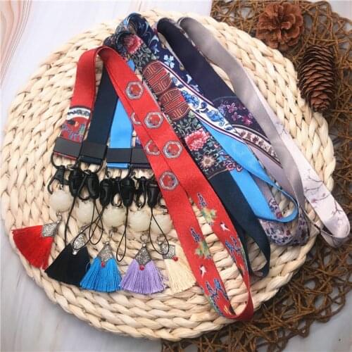 Colored ethnic style Lanyard ID Badge Holders for keys ID Card Gym Phone Straps USB badge holder DIY Hang Rope Lariat Lanyard