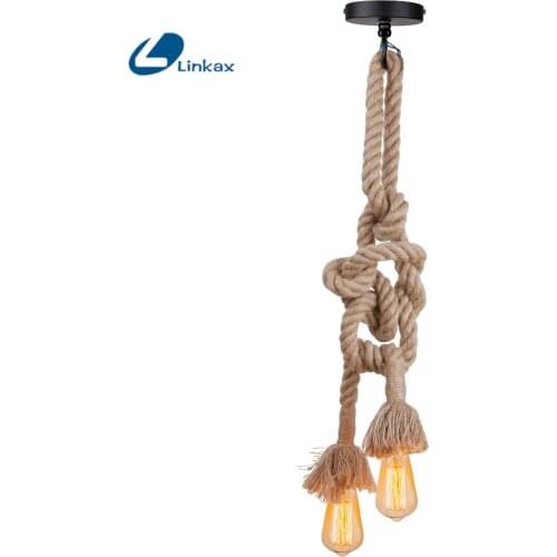 Retro Decorative Rope Chandelier E26/E27 Hanging Lamp Holder 3m Socket Lamp Base Bulb Holder Chandelier Connector Adaptor Cable
