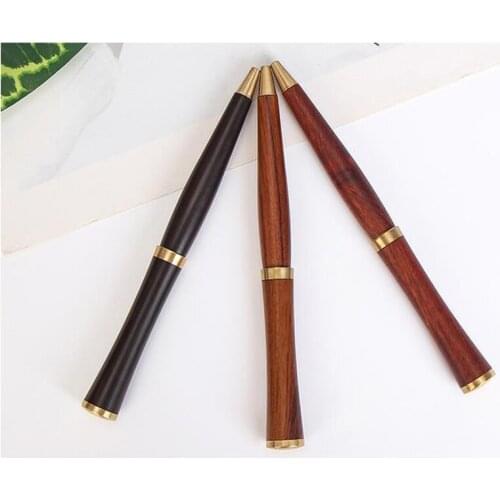 Handmade Solid Wood Gel Pen Natural Color Brass Pen Luxury Gift Set for Business Office & School Writing Tool