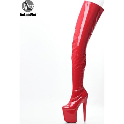 Custom Made Over-the-Knee Long Shaft Thigh Hi Boots 20CM Super High Heel Platform Sexy Women Dancing Boots