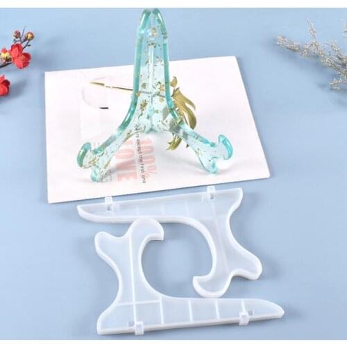 DIY Crystal Epoxy Resin Mold Jewelry Display Shelf Desktop Swing Table Storage Stand Folding Jewelry Rack Silicone Mold