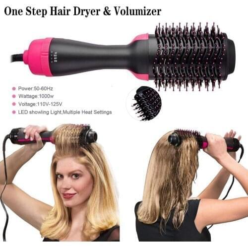 Hair Brush Hairdressing Curling Hair Dryer & Volumizer Negative Ion Generator Hair Curler Straightener Styling Tools Dropship