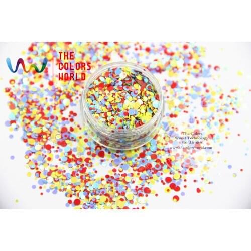 RI321-319 Mix size Mix Colors round dot shape for Nail Art and DIY supplies