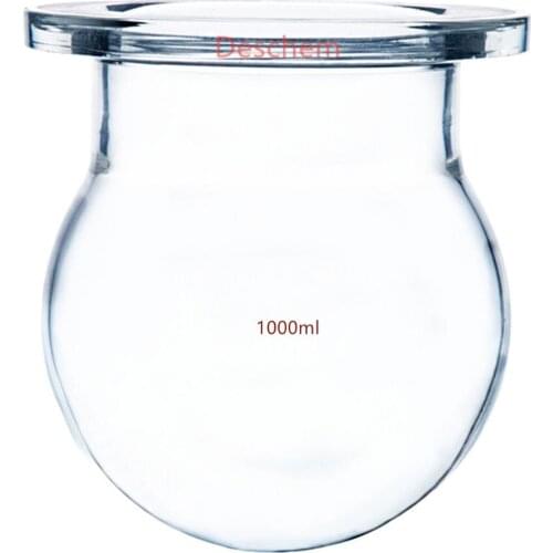 1000ml Glass Reaction Flask Reactor 1L Flange Diameter 150mm