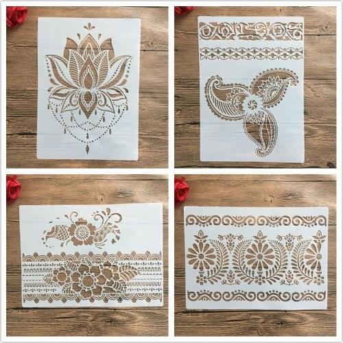 A4 29 * 21cm Mandala DIY Stencils Wall Painting Scrapbook Coloring Embossing Album Decorative Paper Card Template,wall stencil