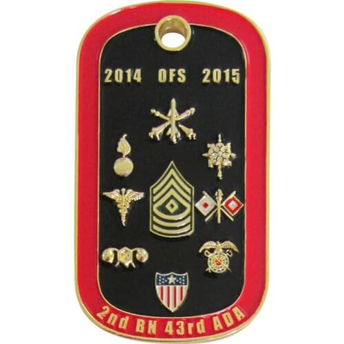 Wholesale Unique Metal Commemorative Dog Tag Coins with Ball Chain