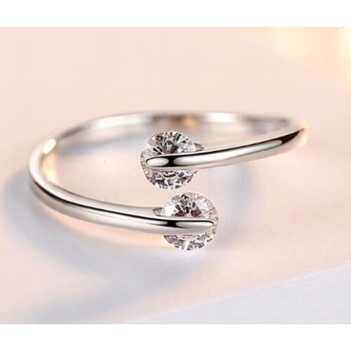 Ins Style Vintage Crystal Rings for Women Men Lover Finger Ring Minimalist Jewelry Boho Wholesale