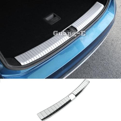 For VW Volkswagen Touran L 2016-2019 Stainless Steel Internal Built Rear Back Bumper Trim Plate Trunk Frame Threshold Pedal