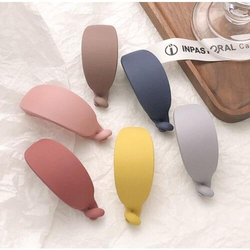 Girl Hair Claw Frosted Ponytail Hair Clip Plastic Resin Decoration Hairpin Fixing Accessory for Gril Women Hair Styling Tool