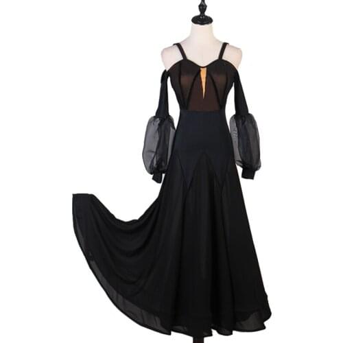 New Ballroom Competition Dance Dress Women red blue long waltz Tango Modern dance costumes