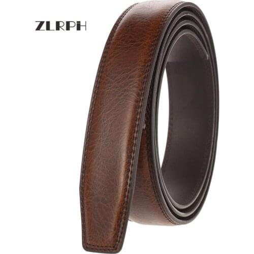 ZLRPH Men Genuine Leather Belt Luxury Brand Alloy Automatic Buckle Designer Belts Waist Strap Male for Jeans Design Masculinos