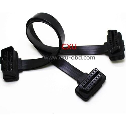 0.3M/0.5M/1M OBD2 Flat Splitter Y Cable 1 J1962M to 2 J1962F 16pcs Electric pins