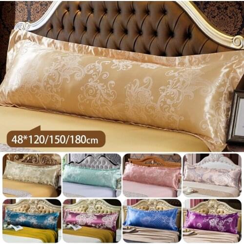 1.2/1.5/1.8 Meters Long Pillows Case European Retro Luxury Satin Jacquard Pillowcase Double Long Couples Wedding Pillow Cover
