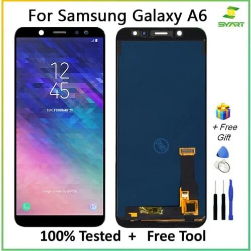 For A6 2018 TFT LCD Display Plane replace A600 LCD Display Touch Screen Digitizer Assembly For Samsung Galaxy A6 A600F A600FN