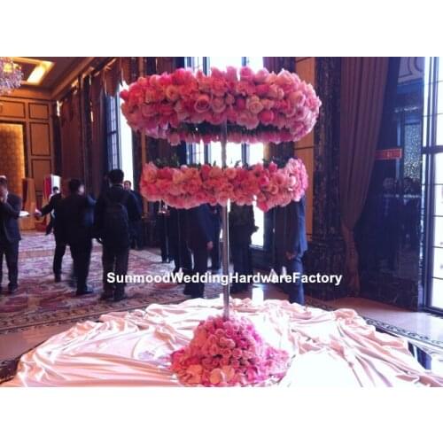 12pcs )no flowers ) New style Flower Backdrop Wedding Arch Flower With Metal Frame for wedding tale centerpieces senyu01131
