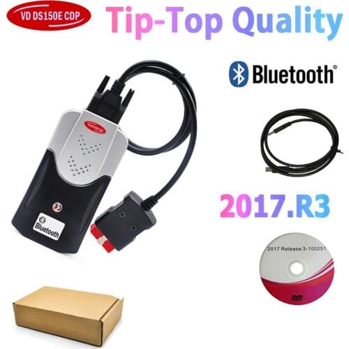 2017.3 R3 NEW keygen for delphis vd ds150e cdp with bluetooth car truck obd2 scanner adapter with usb LED 3in1 Diagnostic tools