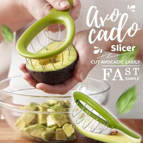 304 Stainless Steel Avocado Slicer Grille Blade Cutter Peeler Portable Creative Cover Fruit Tools Frutero Kitchen Gadget Tool