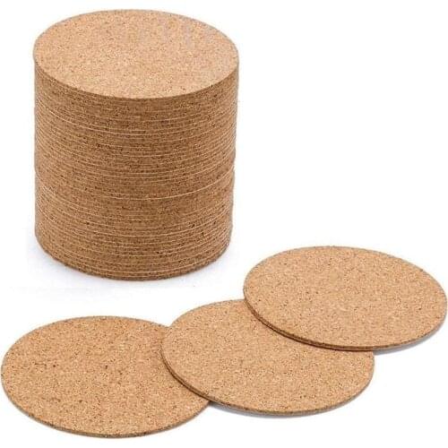 36 Pcs Cork Drink Coaster,Heat Resistant Cup Mug Mat Coffee Tea Hot Drink Placemat,Reusable Water Absorbing Coaster