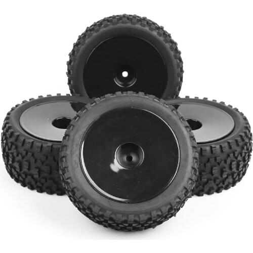 4pcs/set 1/10 buggy tires front&rear rubber tyre wheel rim 25026+27011 fit HSP HPI RC off-road car toys parts accessories