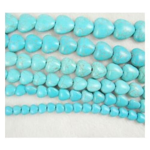 Natural stone Heart-shaped Turquoises Quartz crystal Beads for diy Jewelry Making Bracelet Necklace Accessories