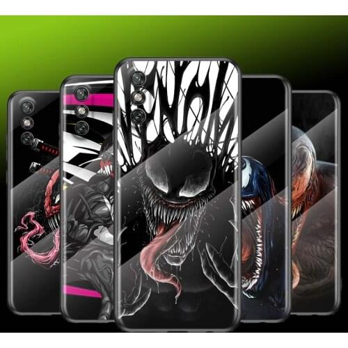 Tempered Glass Cover Marvel Fighting Venom For Huawei Y6 Y7 Y9 Y5P Y6P Y8S Y8P Y9A P Smart Z 2019 2020 2021 Phone Case