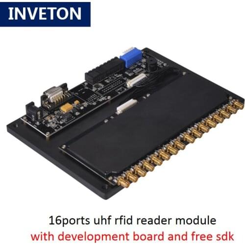 Long Range UHF RFID Reader Module Development Board with 16 Port Antenna UHF Multiple Tag Reader