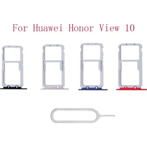 For Huawei View 10 V10 Sim Card Tray Slot Holder Socket Adapter Connector Replacement Parts