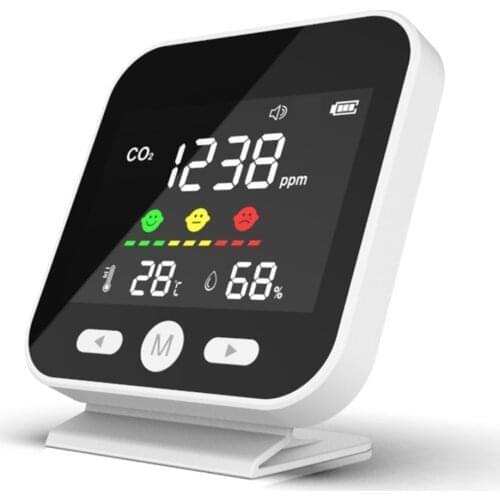 CO2 Meter Home Carbon Dioxide Detector CO2 Concentration Ambient Temperature And Humidity Tester Air Quality Monitor CO2Detector