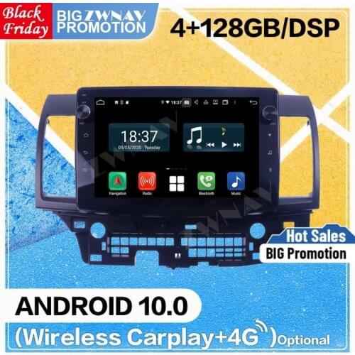 2 Din 128G Carplay Android Screen For Mitsubishi Lancer 2007 2008 2009 2010 2011 2012 2013 2014 2015 Audio Radio Stereo GPS Unit