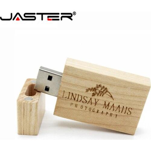 Free LOGO Wooden USB 3.0 Flash Drive 4G 8GB 16GB 32GB 64GB 128G Wedding Gifts Pen Drives Photography Memory Stick Real Capacity