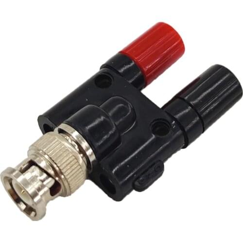 Hantek HT311 BNC to 4 mm Adapter Plug to 2 Dual Jack Female Coaxial Connector for Hantek Tektronix etc