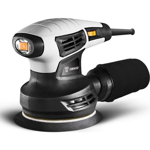 DEKO DKSD28Q1 280W 125mm Classic Random Orbit Sander with DIY Efficient Dust Collection System for Wood Working