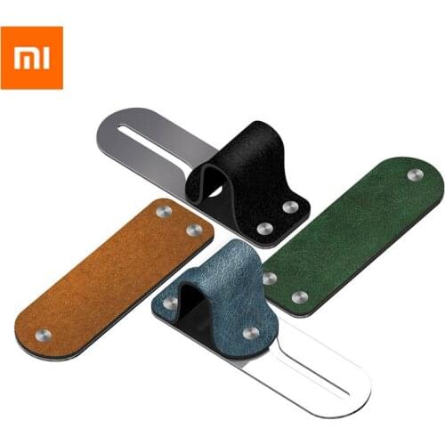 Xiaomi Finger Ring Holder Leather+Stainless Steel Mobile Phone Grip Car Phone Mount Stand For iPhone XS/X/8/7/6 Huawei Samsung