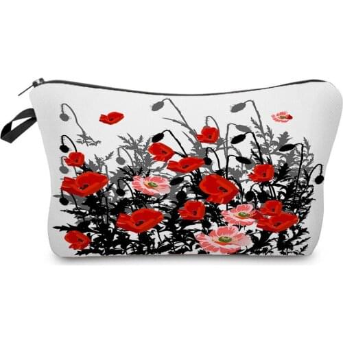 Miyahouse Floral Printed Cosmetic Bag Women Makeup Bag Summer Female Travel Toiletry Bag Fashion Lady Gift Organizer Portable