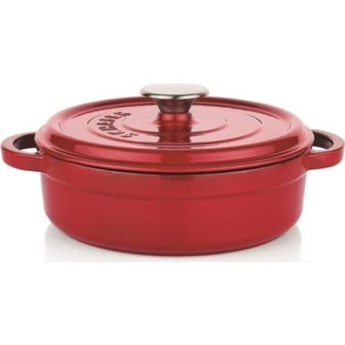 Schafer Red Guss Chef Cast Flat Cookware -24cm-2 Pieces- 1s2425-20001-kmz02
