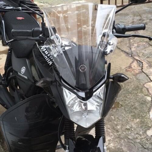 Windscreen For Naked Street Yamaha XJ6 FZ-16 FZ16 FZ1 FZ6 S2 FZ8 Screen Windshield Bracket 7/8" Or 1" Handlebar Mounting