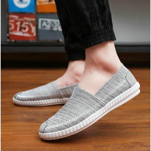 2019 Summer Ethnic Style men Espadrille Casual Flats Shoes Canvas Driving Loafers Flats Hemp Insole Fisherman Shoes K1-63